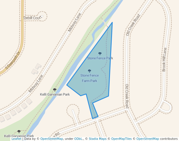 walking in Stone Fence Park map in Vernon Hills