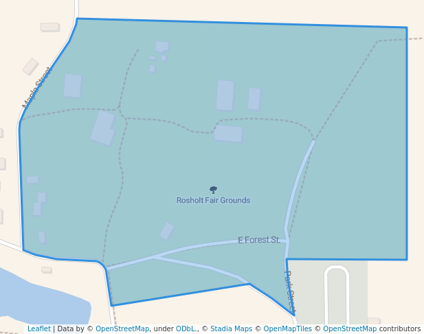 walking in Rosholt Fair Grounds map in Rosholt