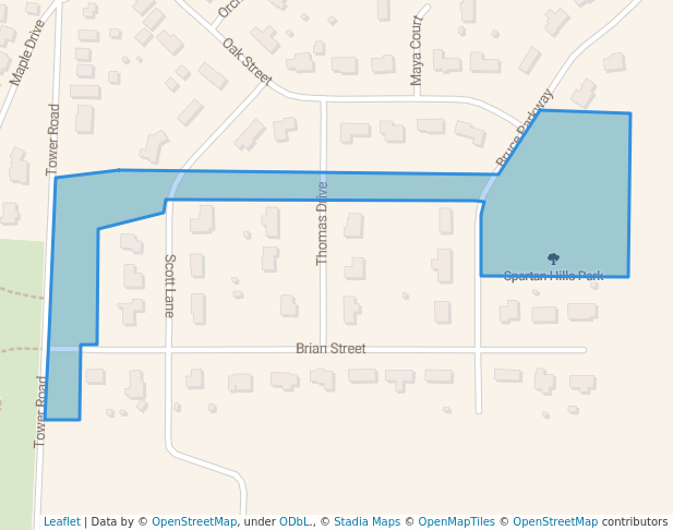 walking in Spartan Hills Park map in McFarland