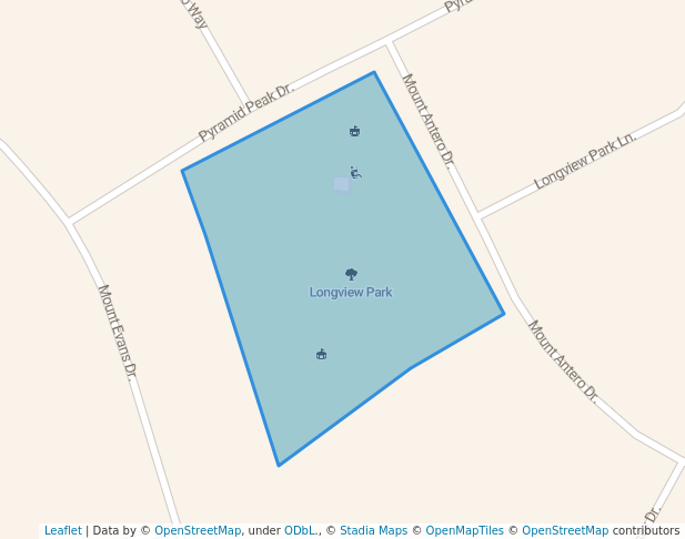 walking in Longview Park map in Peyton