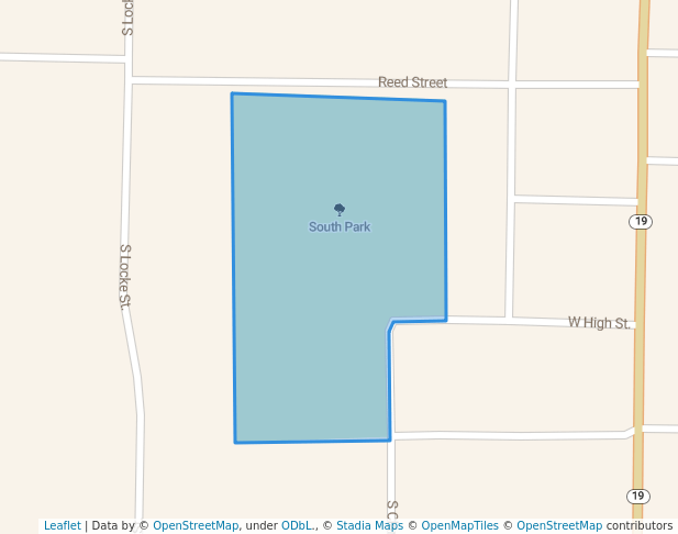 walking in South Park map in Nappanee