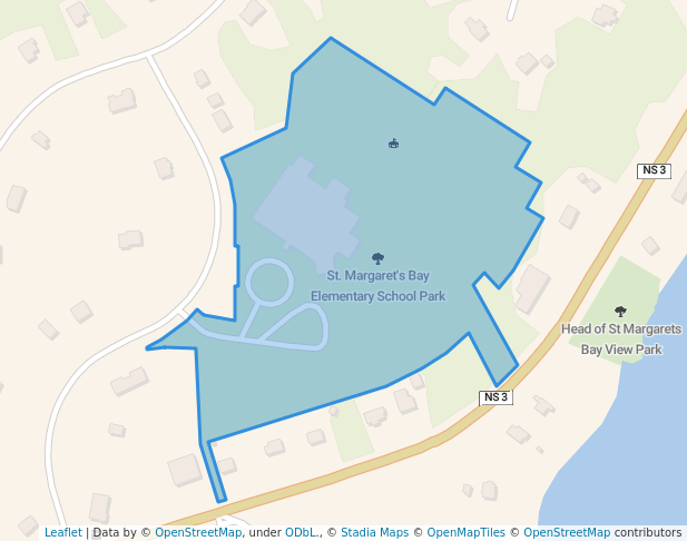 walking in St. Margaret's Bay Elementary School Park map in Head of Saint Margarets Bay