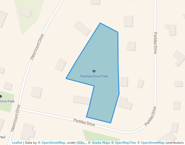 walking in Parklea Drive Park map in Head of Saint Margarets Bay