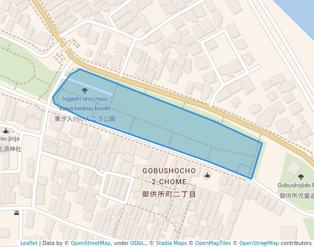 walking in 東汐入川けんこう公園 map in Marugame