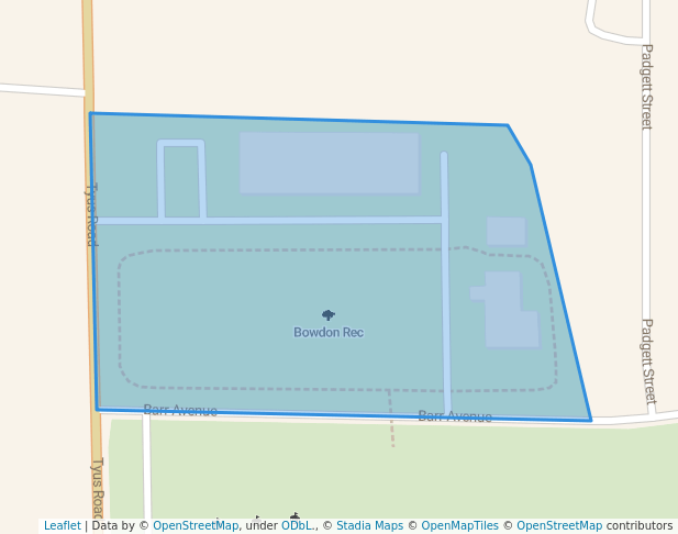 walking in Bowdon Rec map in Bowdon