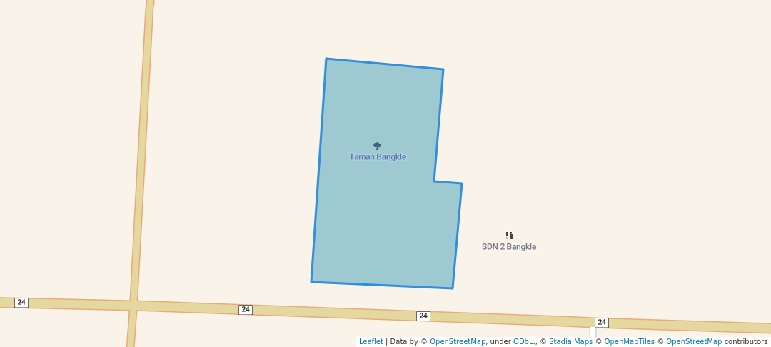 walking in Taman Bangkle map in Blora