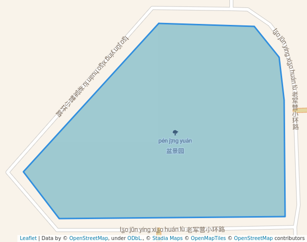 walking in 盆景园 map in Tai Yuan Shi