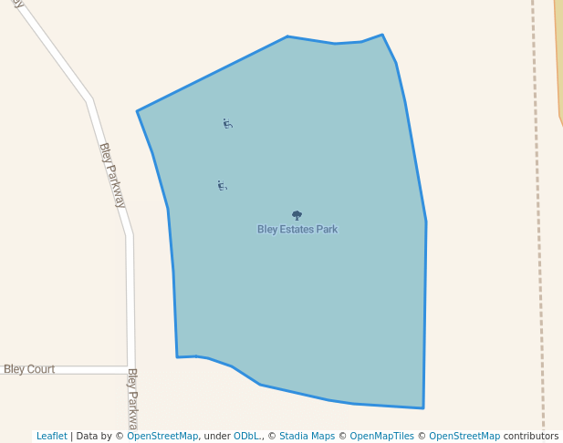 walking in Bley Estates Park map in Port Washington
