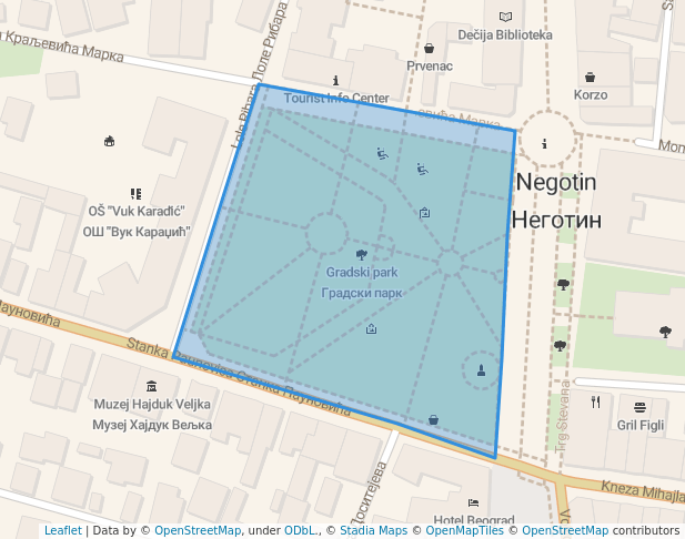 Парк in Negotin | Map and Routes