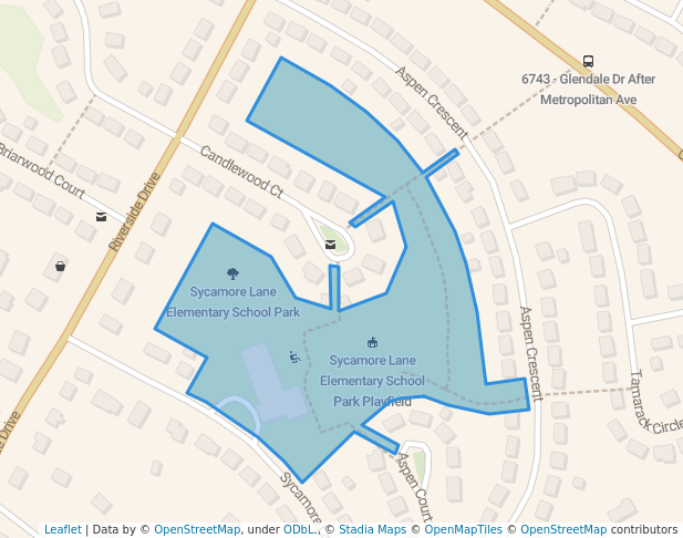 walking in Sycamore Lane Elementary School Park map in Lower Sackville