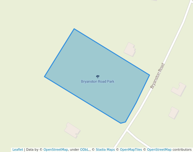 walking in Bryanston Road Park map in Lucasville