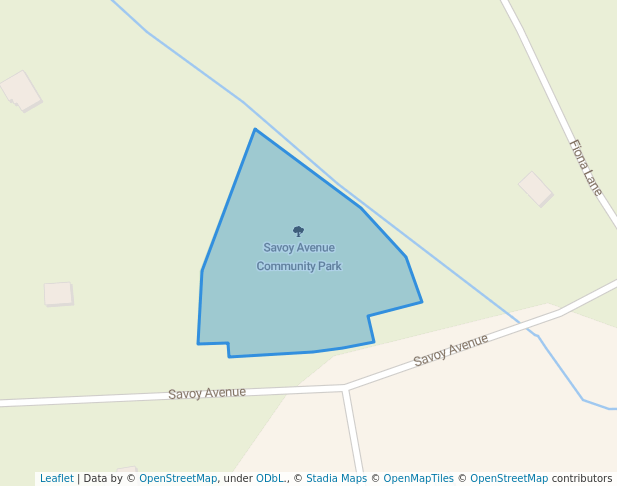 walking in Savoy Avenue Community Park map in Lucasville