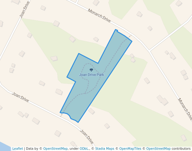 walking in Joan Drive Park map in Beaver Bank