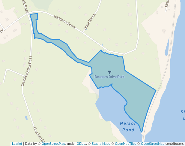 walking in Bearpaw Drive Park map in Beaver Bank