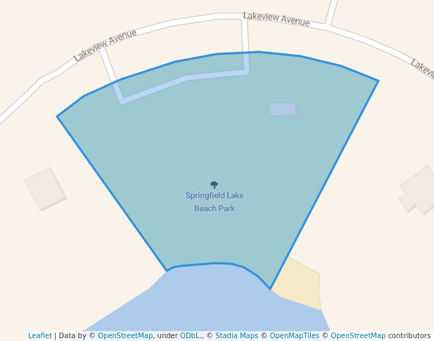 walking in Springfield Lake Beach Park map in Middle Sackville