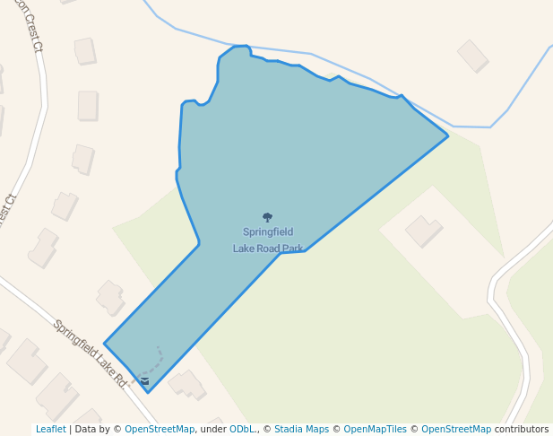 walking in Springfield Lake Road Park map in Middle Sackville