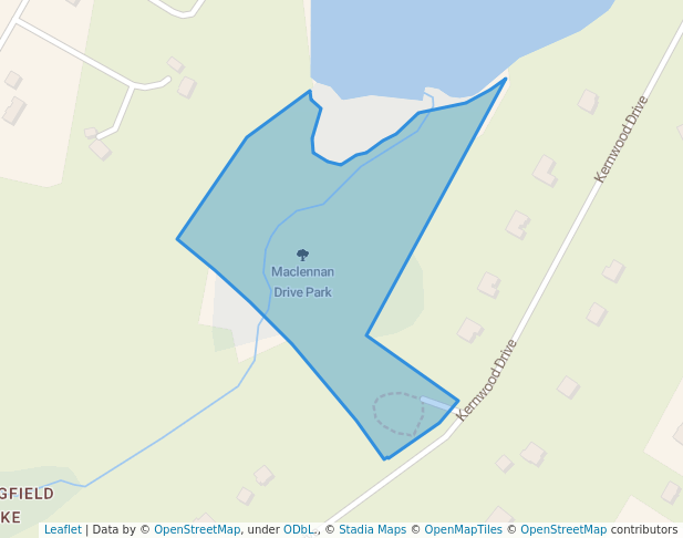 walking in Maclennan Drive Park map in Middle Sackville