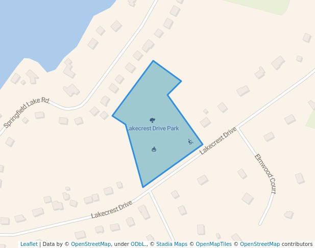 walking in Lakecrest Drive Park map in Middle Sackville