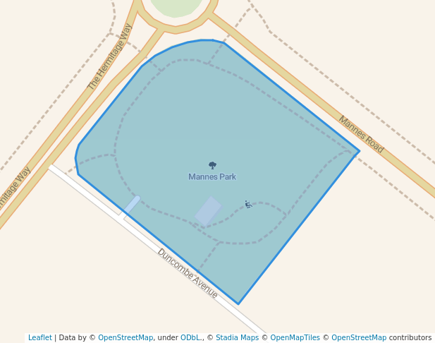 walking in Mannes Park map in Gledswood Hills