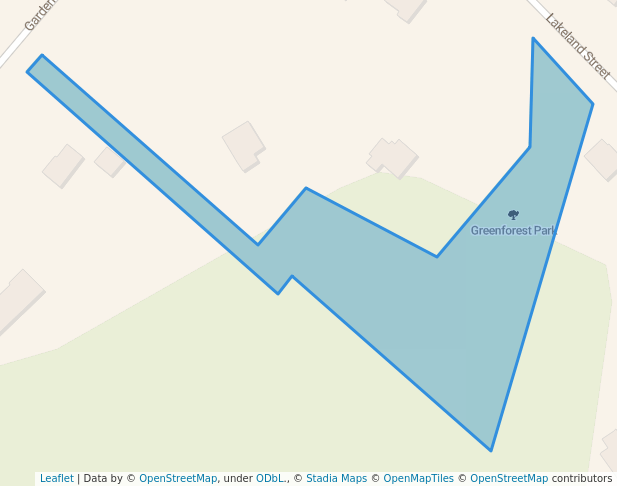 walking in Greenforest Park map in Beaver Bank