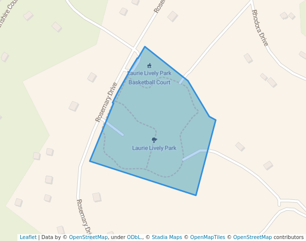 walking in Laurie Lively Park map in Middle Sackville