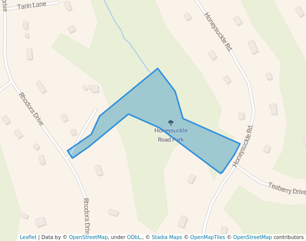 walking in Honeysuckle Road Park map in Middle Sackville