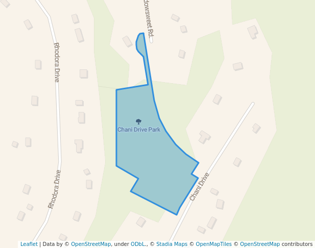 walking in Chani Drive Park map in Middle Sackville