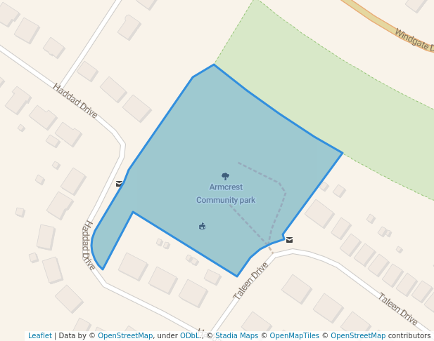 walking in Armcrest Community park map in Lower Sackville