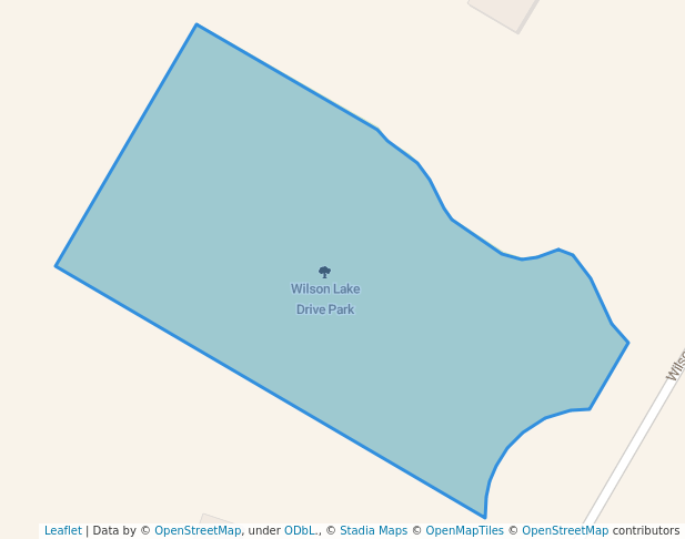 walking in Wilson Lake Drive Park map in Middle Sackville