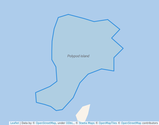 walking in Polypod island map in Deer Isle