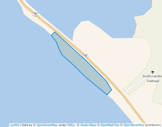 walking in Causeway Beach map in Deer Isle