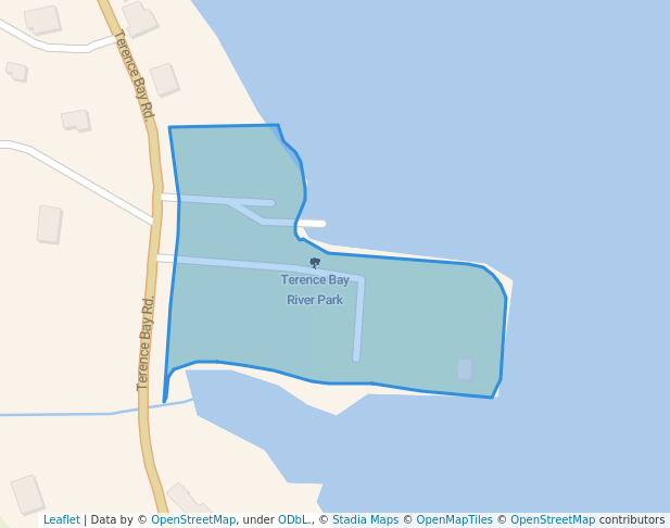 walking in Terence Bay River Park map in Terence Bay