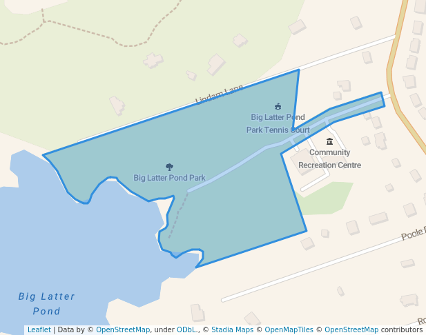 walking in Big Latter Pond Park map in Herring Cove