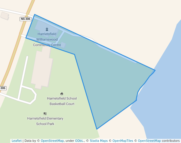 walking in Harrietsfield Community Centre Park map in Harrietsfield
