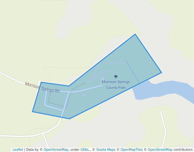 walking in Morrison Springs County Park map in Ponce de Leon