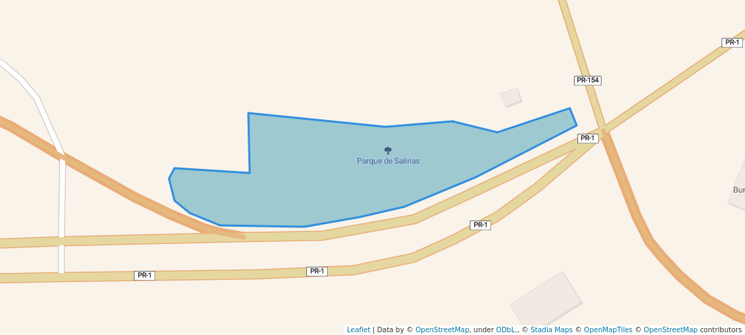 walking in Parque de Salinas map in Salinas