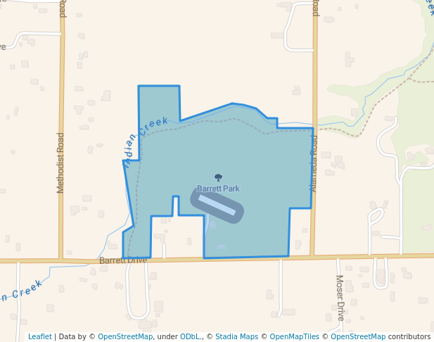 walking in Barrett Park map in Hood River