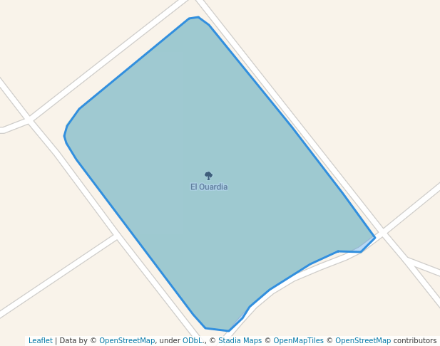 walking in El Ouardia map in Tunis