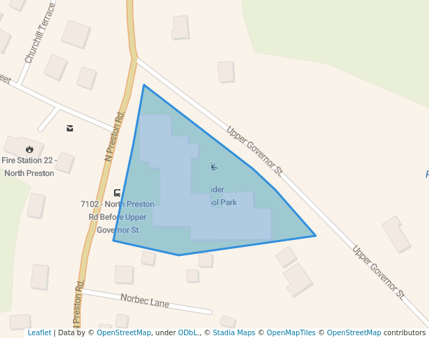 walking in Nelson Whynder Elementary School Park map in North Preston