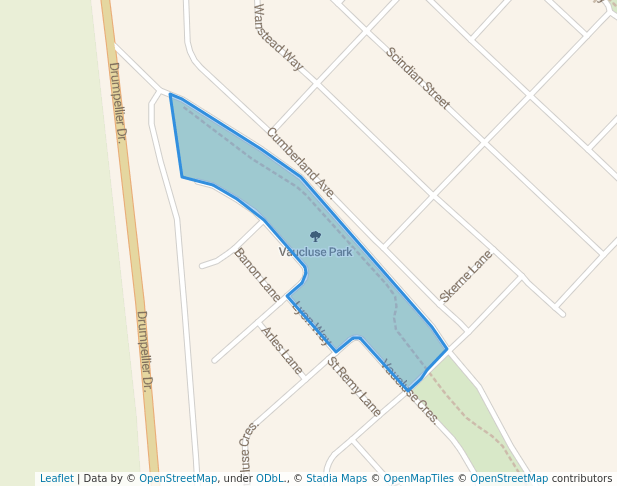 walking in Vaucluse Park map in Ellenbrook