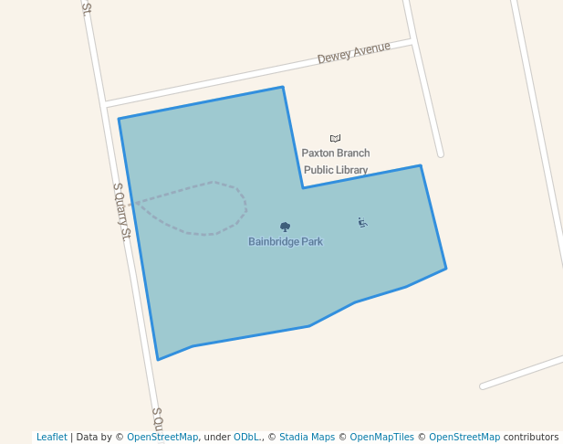 walking in Bainbridge Park map in Bainbridge