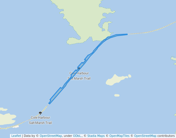 walking in Cole Harbour Salt Marsh Trail map in Cole Harbour