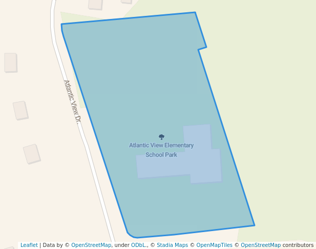 walking in Atlantic View Elementary School Park map in Lawrencetown