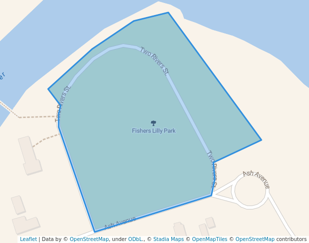 walking in Fishers Lilly Park map in Fort Pierre