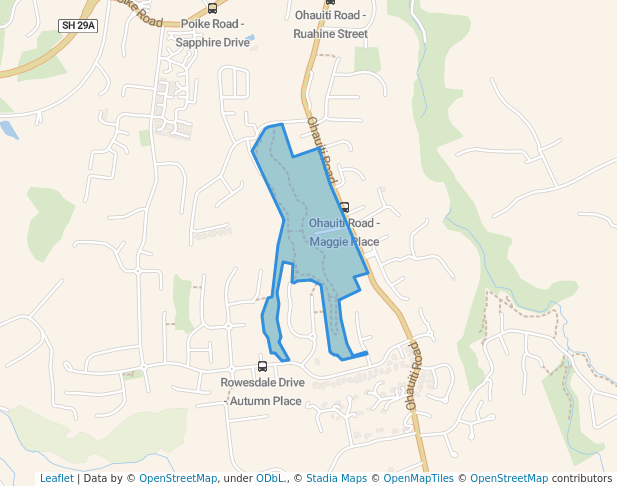 walking in Ohauiti Reserve map in Ohauiti