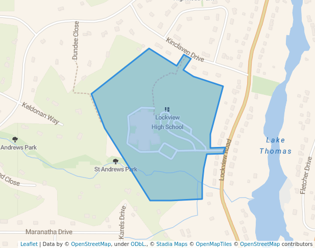 walking in Lockview High School Park map in Fall River