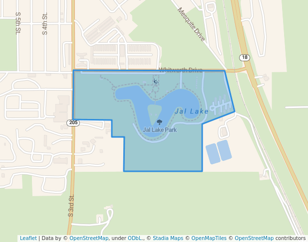 walking in Jal Lake Park map in Jal