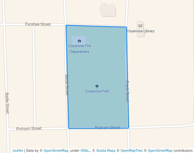 walking in Coyanosa Park map in Coyanosa