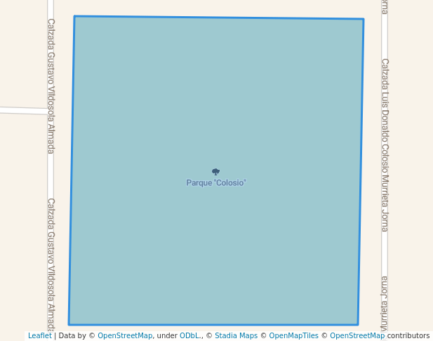 walking in Parque "Colosio" map in Mexicali