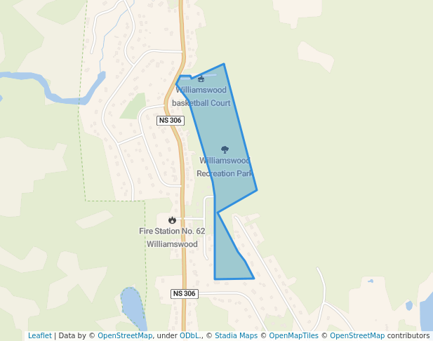 walking in Williamswood Recreation Park map in Williamswood